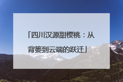 四川汉源甜樱桃：从背篓到云端的跃迁