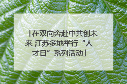在双向奔赴中共创未来 江苏多地举行“人才日”系列活动