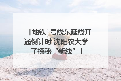 地铁1号线东延线开通倒计时 沈阳农大学子探秘“新线”