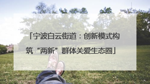 宁波白云街道：创新模式构筑“两新”群体关爱生态圈