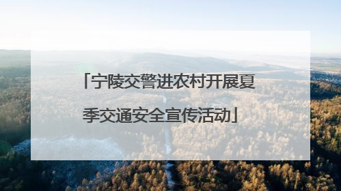 宁陵交警进农村开展夏季交通安全宣传活动