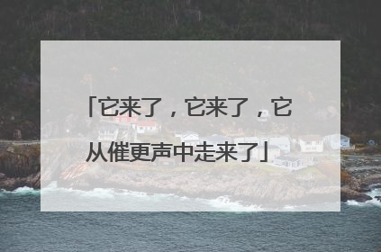 它来了，它来了，它从催更声中走来了