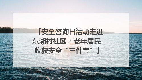 安全咨询日活动走进东湖村社区：老年居民收获安全“三件宝”