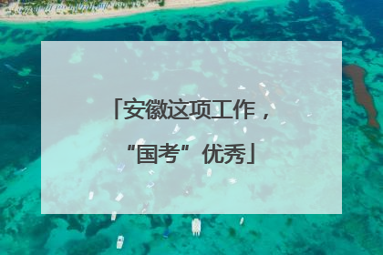 安徽这项工作，“国考”优秀