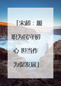 宋超：履职为民守初心 担当作为促发展