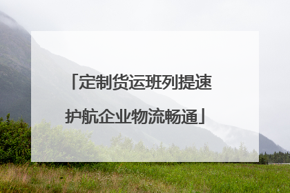 定制货运班列提速 护航企业物流畅通