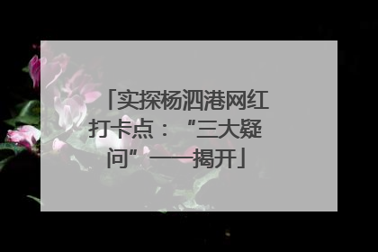 实探杨泗港网红打卡点：“三大疑问”一一揭开