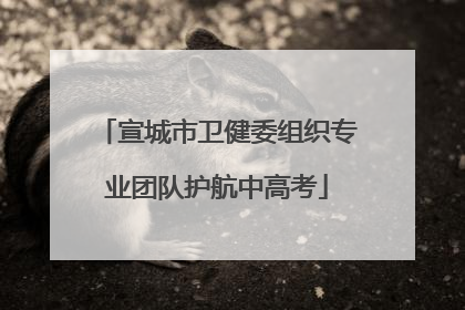 宣城市卫健委组织专业团队护航中高考
