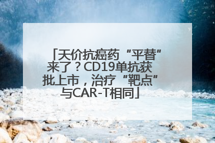 天价抗癌药“平替”来了？CD19单抗获批上市，治疗“靶点”与CAR-T相同
