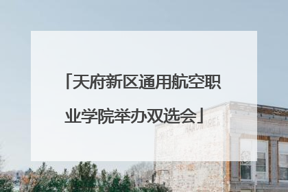 天府新区通用航空职业学院举办双选会