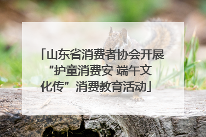 山东省消费者协会开展 “护童消费安 端午文化传”消费教育活动