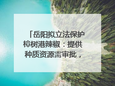 岳阳拟立法保护樟树港辣椒：提供种质资源需审批，违规最高罚5万