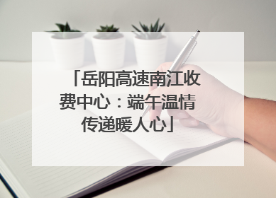 岳阳高速南江收费中心：端午温情传递暖人心