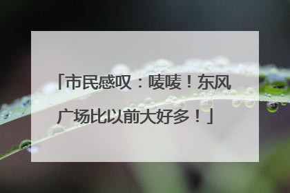市民感叹：唛唛！东风广场比以前大好多！