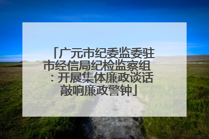 广元市纪委监委驻市经信局纪检监察组：开展集体廉政谈话 敲响廉政警钟