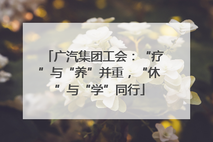 广汽集团工会：“疗”与“养”并重，“休”与“学”同行