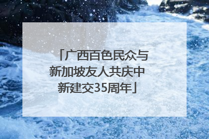 广西百色民众与新加坡友人共庆中新建交35周年
