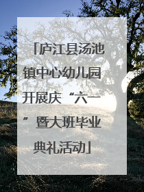 庐江县汤池镇中心幼儿园开展庆“六一”暨大班毕业典礼活动