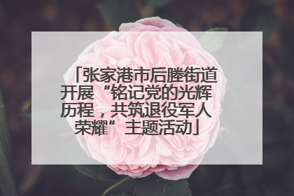 张家港市后塍街道开展“铭记党的光辉历程，共筑退役军人荣耀”主题活动