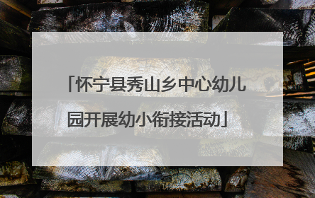 怀宁县秀山乡中心幼儿园开展幼小衔接活动