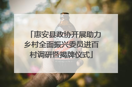 惠安县政协开展助力乡村全面振兴委员进百村调研暨揭牌仪式