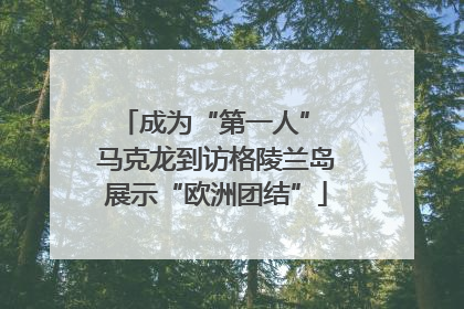 成为“第一人” 马克龙到访格陵兰岛展示“欧洲团结”