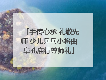 手传心承 礼敬先师 少儿乒乓小将曲阜孔庙行尊师礼
