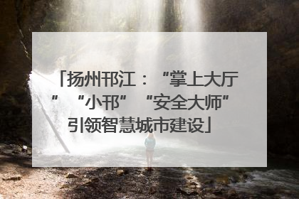 扬州邗江：“掌上大厅”“小邗”“安全大师”引领智慧城市建设