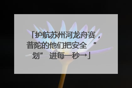 护航苏州河龙舟赛，普陀的他们把安全 “划” 进每一秒→