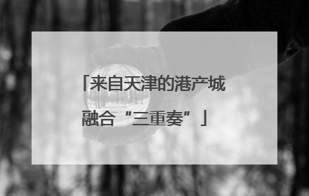 来自天津的港产城融合“三重奏”