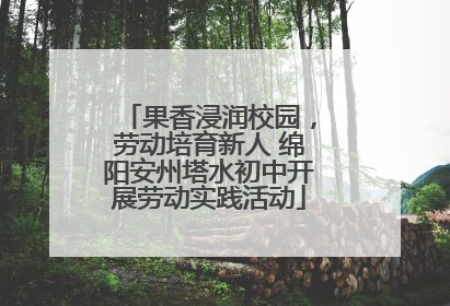 果香浸润校园，劳动培育新人 绵阳安州塔水初中开展劳动实践活动