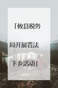 攸县税务局开展普法下乡活动