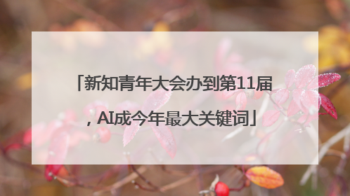 新知青年大会办到第11届，AI成今年最大关键词