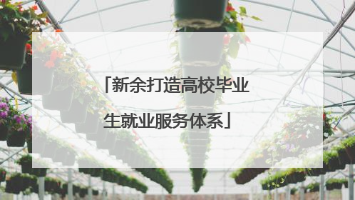 新余打造高校毕业生就业服务体系