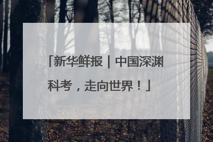 新华鲜报｜中国深渊科考，走向世界！