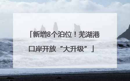 新增8个泊位！芜湖港口岸开放“大升级”