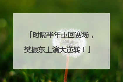 时隔半年重回赛场，樊振东上演大逆转！