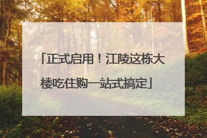 正式启用！江陵这栋大楼吃住购一站式搞定