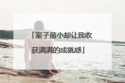 案子虽小却让我收获满满的成就感