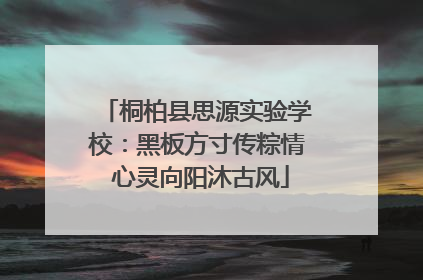 桐柏县思源实验学校：黑板方寸传粽情 心灵向阳沐古风