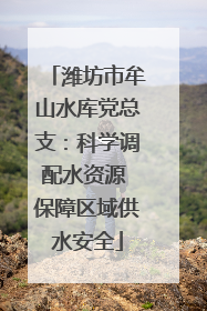 潍坊市牟山水库党总支：科学调配水资源 保障区域供水安全