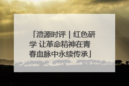 澧源时评｜红色研学 让革命精神在青春血脉中永续传承
