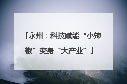 永州：科技赋能“小辣椒”变身“大产业”