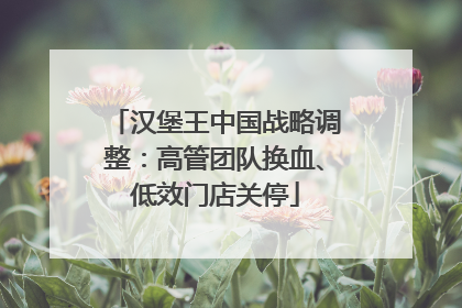 汉堡王中国战略调整：高管团队换血、低效门店关停