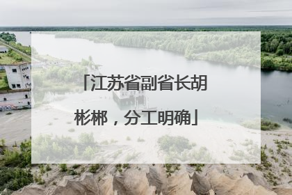 江苏省副省长胡彬郴，分工明确