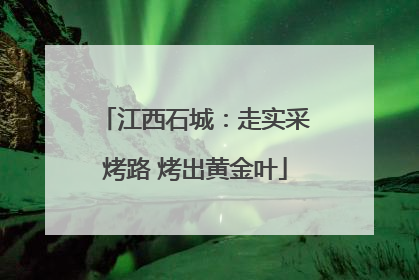 江西石城：走实采烤路 烤出黄金叶