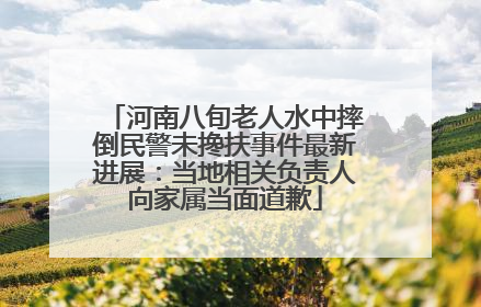 河南八旬老人水中摔倒民警未搀扶事件最新进展：当地相关负责人向家属当面道歉