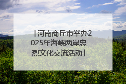 河南商丘市举办2025年海峡两岸忠烈文化交流活动