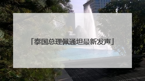 泰国总理佩通坦最新发声
