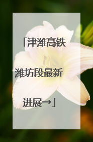 津潍高铁潍坊段最新进展→